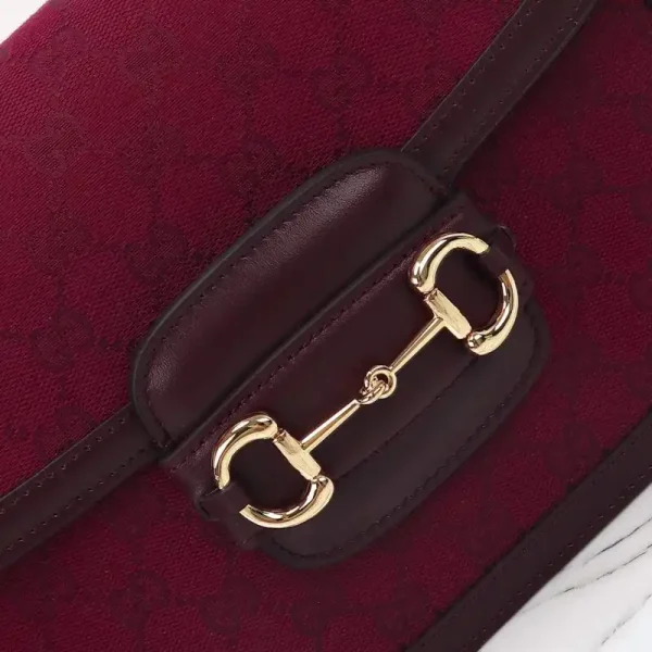Gucci  G 1955 Horsebit Red Denim - Image 8