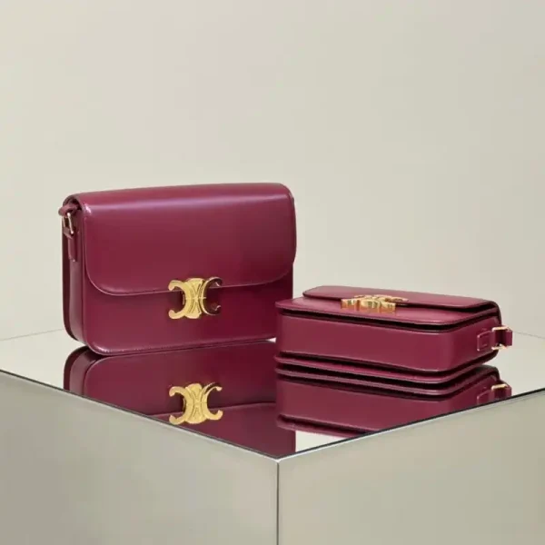 Celine Triomphe Mini Bordeaux - Image 2