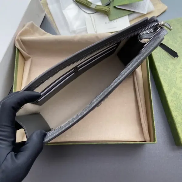 Gucci  G Ophidia Clutch Grey - Image 8