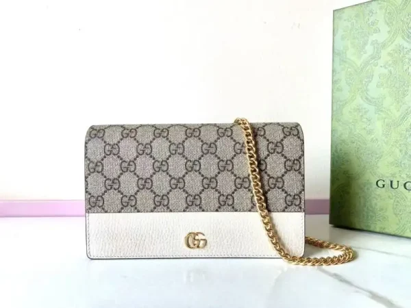 Gucci  GG Marmont Chain Bag White