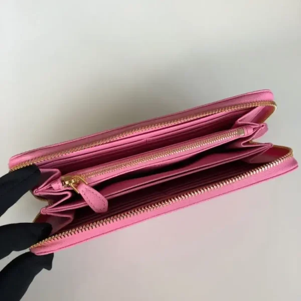 Prada Saffiano Long Zipper Wallet Pink - Image 2