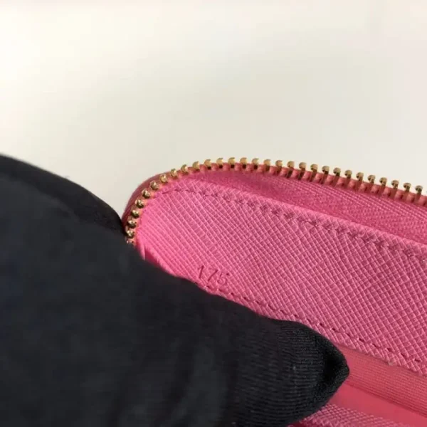 Prada Saffiano Long Zipper Wallet Pink - Image 3