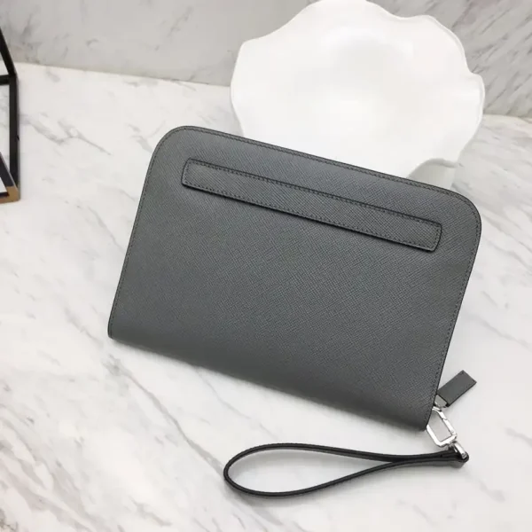 Prada Saffiano New Pouch Grey - Image 2