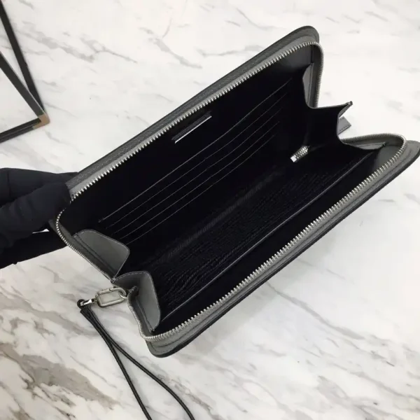 Prada Saffiano New Pouch Grey - Image 3