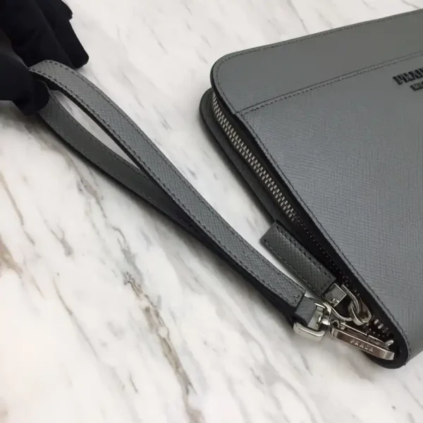 Prada Saffiano New Pouch Grey - Image 7