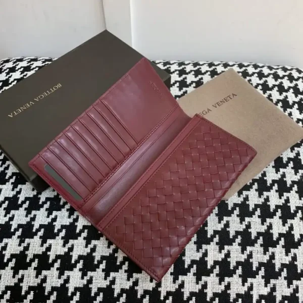Bottega Veneta Intrecciato Wallet Red - Image 3