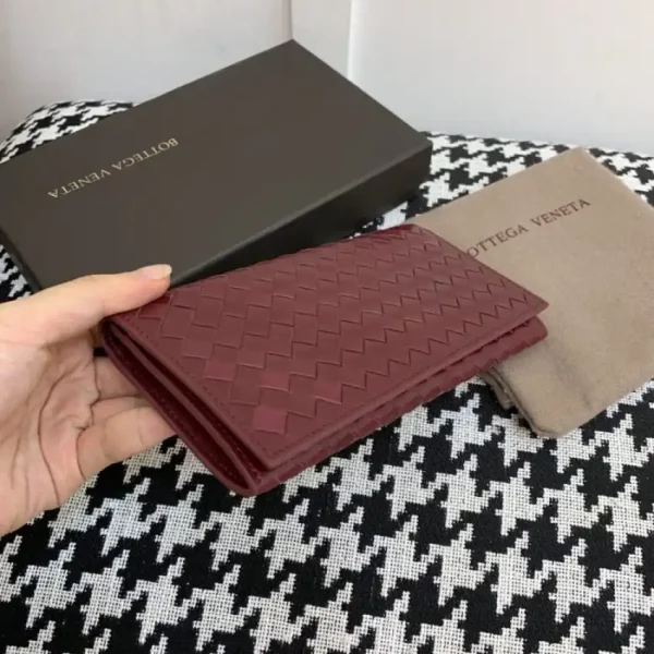Bottega Veneta Intrecciato Wallet Red - Image 5