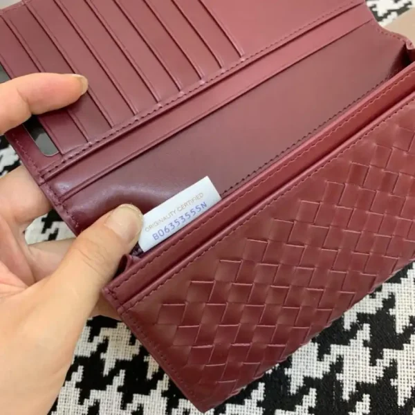 Bottega Veneta Intrecciato Wallet Red - Image 7