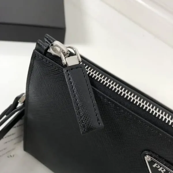 Prada Saffiano Pouch Silver - Image 5