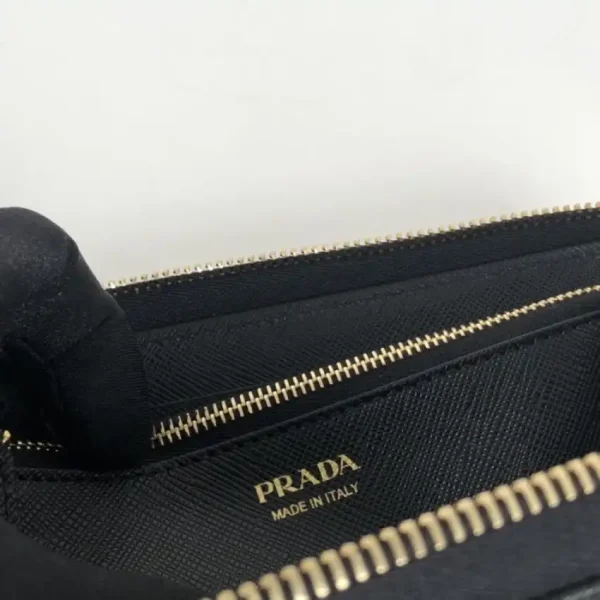 Prada Saffiano Long Wallet Black - Image 5