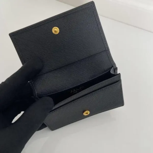 Prada Saffiano Wallet Black Silver - Image 4