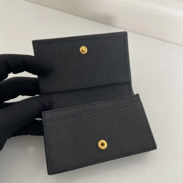 Prada Saffiano Wallet Black Silver - Image 8
