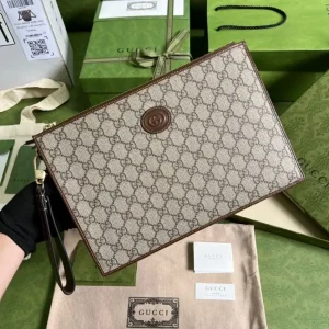 Gucci  Ophidia  Clutch Brown