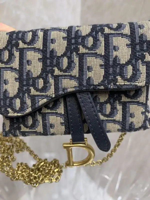 Dior Saddle Pouch with Chain - Image 2