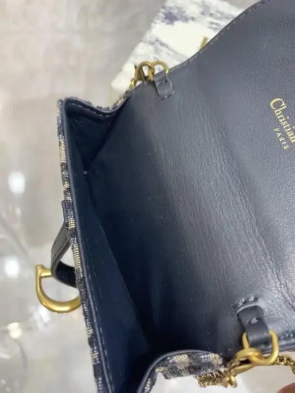 Dior Saddle Pouch with Chain - Image 4