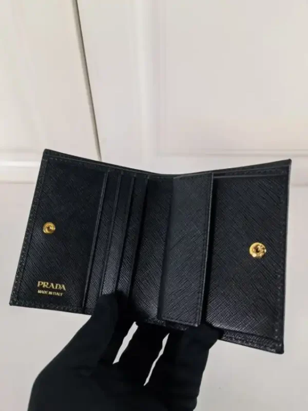 Prada Saffiano Two Fold Wallet - Image 4
