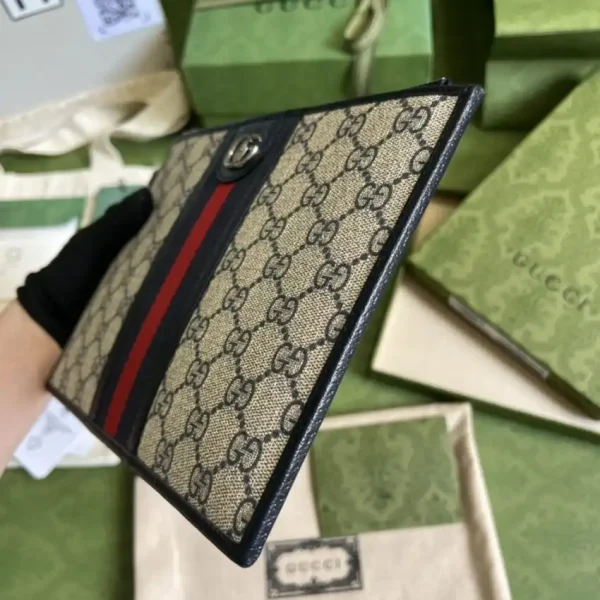 Gucci  Ophidia Web Clutch Blue - Image 6