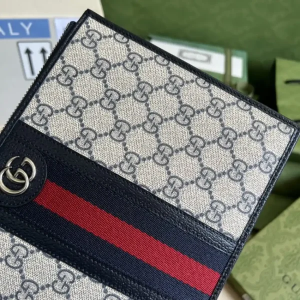 Gucci  Ophidia Web Clutch Blue - Image 9