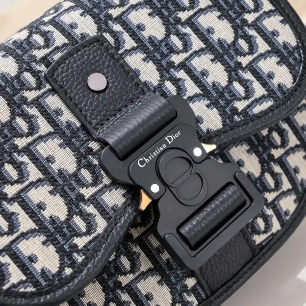 Dior Mini Gallop Bag with Strap White Canvas - Image 2