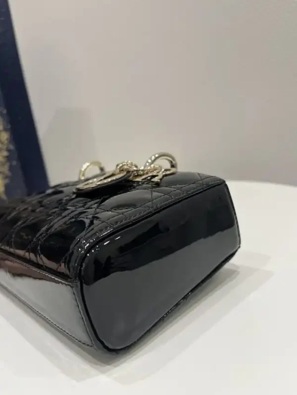 Dior Lady D-Joy Bag  Patent Black - Image 3