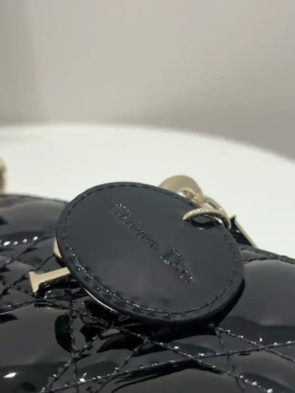 Dior Lady D-Joy Bag  Patent Black - Image 5