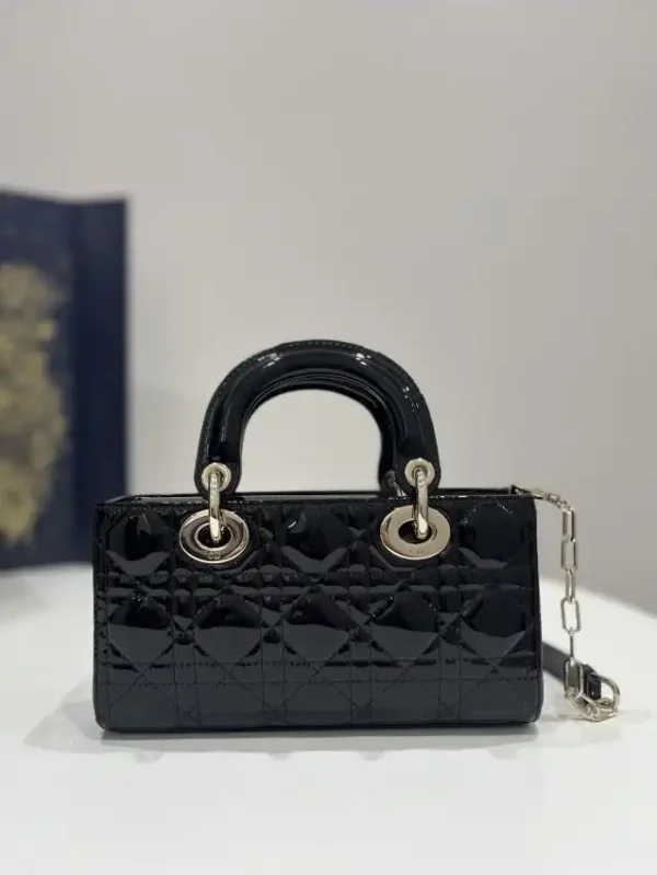 Dior Lady D-Joy Bag  Patent Black - Image 6