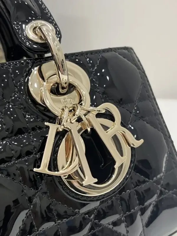 Dior Lady D-Joy Bag  Patent Black - Image 8