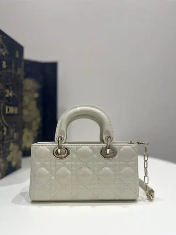 Dior Lady D-Joy Bag  White Patent - Image 8
