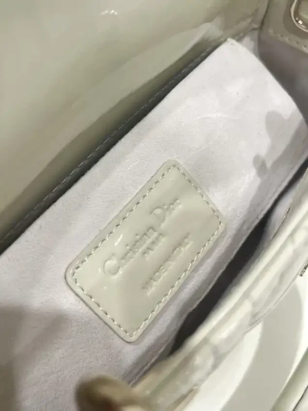 Dior Lady D-Joy Bag  White Patent - Image 9