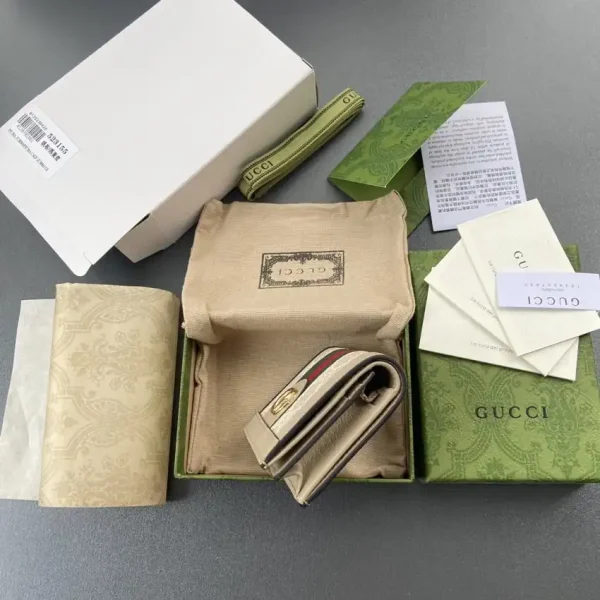 Gucci  Ophidia Compact  White Wallet - Image 2