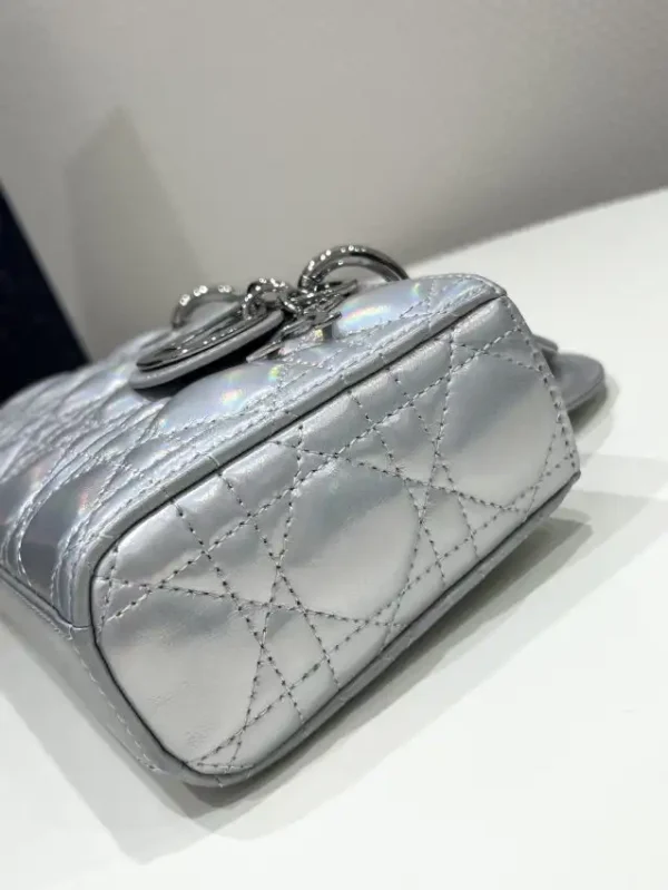 Dior Lady D-Joy Bag  Silver - Image 4