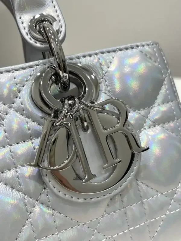 Dior Lady D-Joy Bag  Silver - Image 6