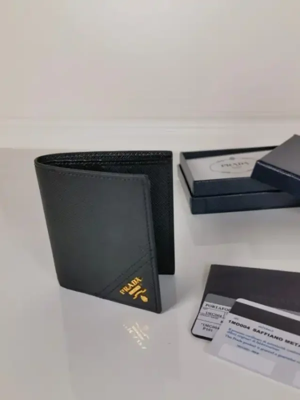 Prada Saffiano Short Wallet Golden - Image 3