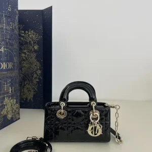 Dior Lady D-Joy Mini Bag Black Patent