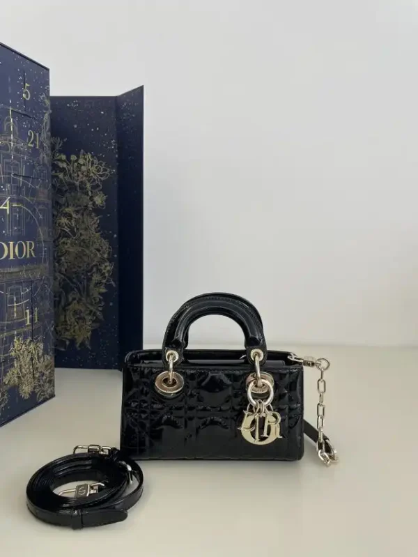 Dior Lady D-Joy Mini Bag Black Patent