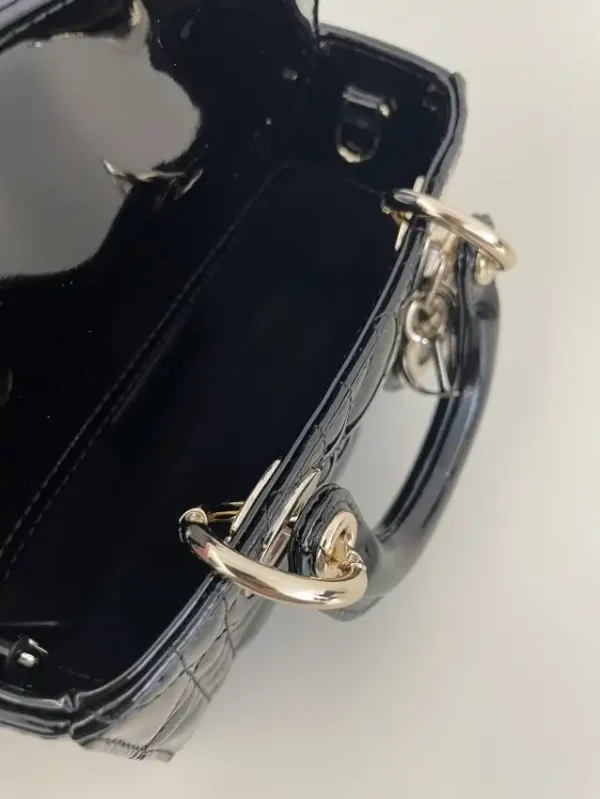 Dior Lady D-Joy Mini Bag Black Patent - Image 3