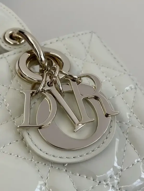 Dior Lady D-Joy  Mini Bag White Patent - Image 2
