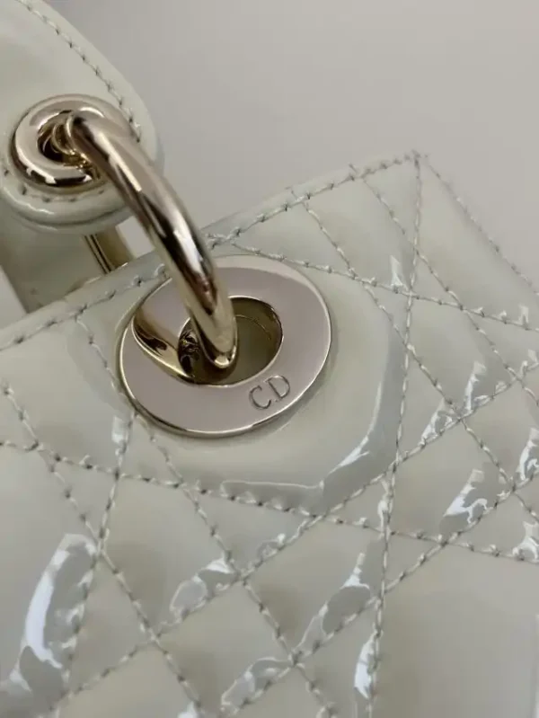 Dior Lady D-Joy  Mini Bag White Patent - Image 4