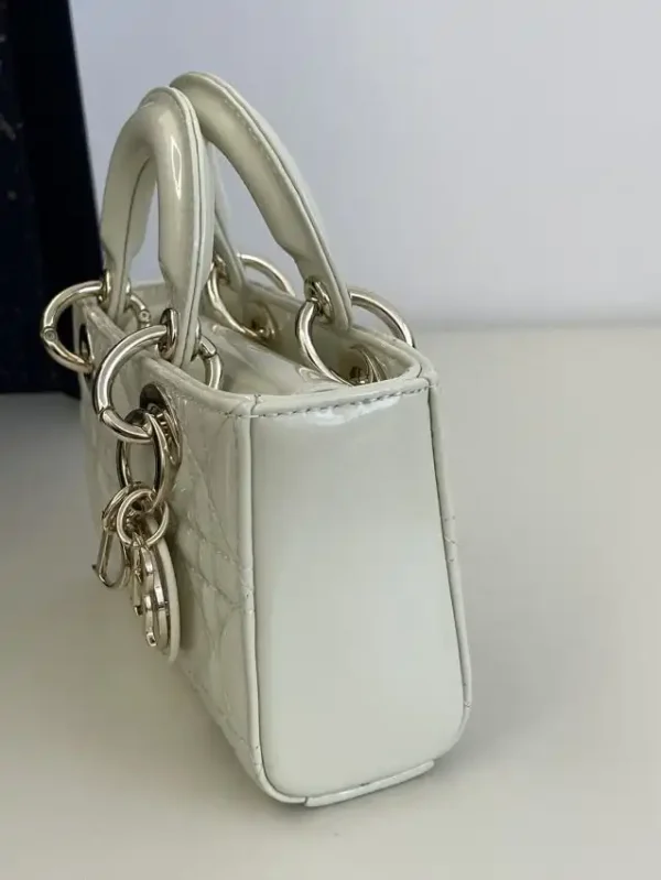 Dior Lady D-Joy  Mini Bag White Patent - Image 6