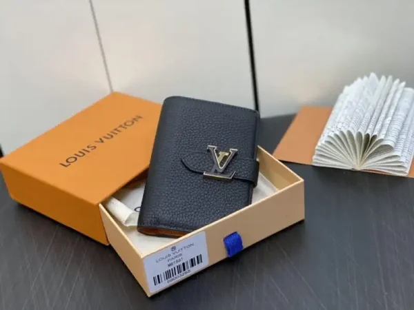 Louis Vuitton Vertical Compact Wallet Black