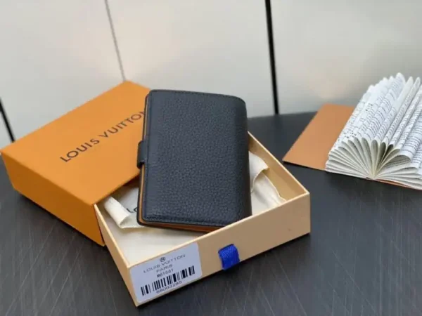 Louis Vuitton Vertical Compact Wallet Black - Image 9