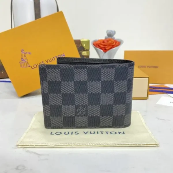 Louis Vuitton Multiple Wallet Black Grid - Image 5