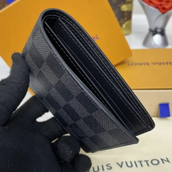 Louis Vuitton Slender Wallet Black Grid - Image 7