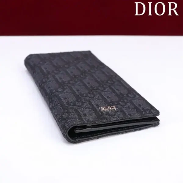 Dior Long Jacquard Wallet Black - Image 3