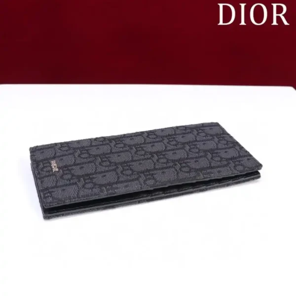 Dior Long Jacquard Wallet Black - Image 5