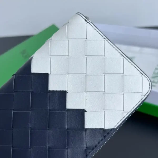 Bottega Veneta Zip Long Wallet White&Blue - Image 9