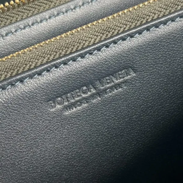 Bottega Veneta Zip Long Wallet Green Grid - Image 7