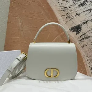 Dior 30  Montaigne Avenue Top Handle White