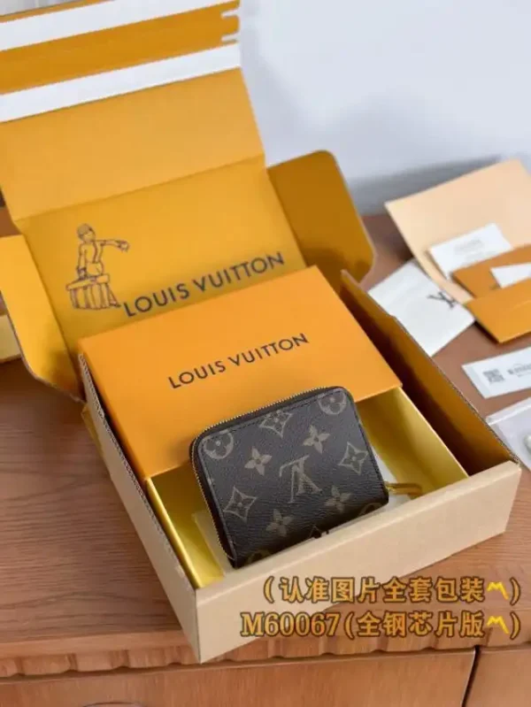 Louis Vuitton Zipper Coin Purse Brown - Image 3
