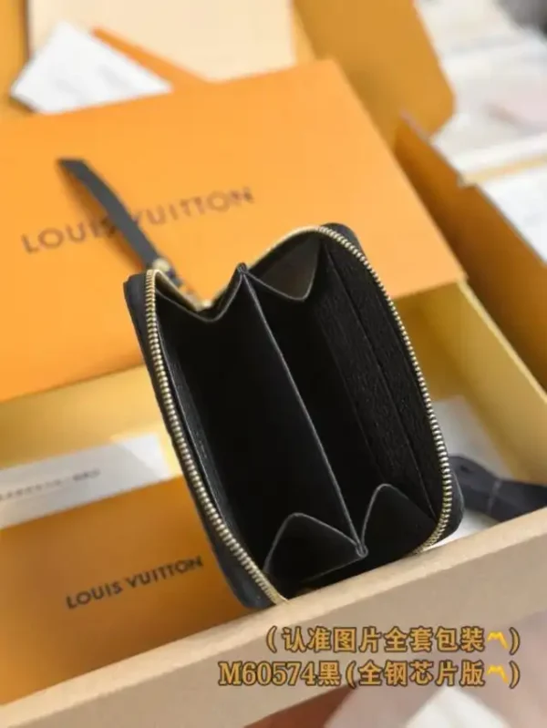 Louis Vuitton Zipper Coin Purse Black - Image 7